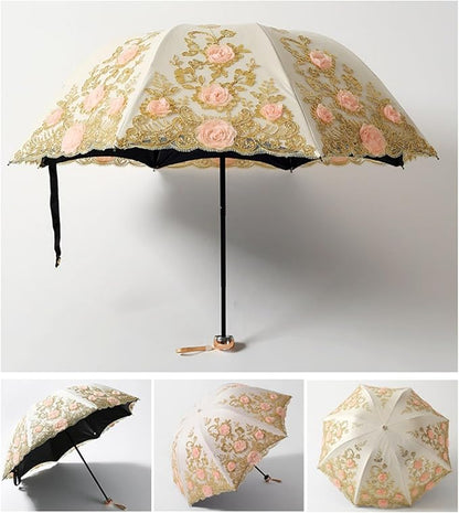 Honeystore Flower Lace Parasols for Wedding Party Lace Bridal Umbrella