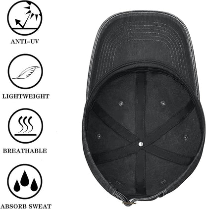 Waldeal Pickleball Hat for Women, Ajustable Embroidered Daisy Washed Denim Baseball Cap