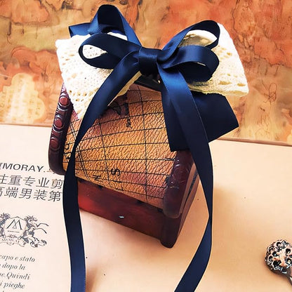 Double Face Navy Blue Satin Ribbon 1/4 inch X 50 Yards Polyester Navy Blue Ribbon for Gift Wrapping Very Suitable for Weddings Party Hair Bow Invitation Decorations and More