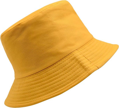 Flower Reversible Bucket Hat Cotton Summer Travel Beach Sun Hats Emboridery for Women Men