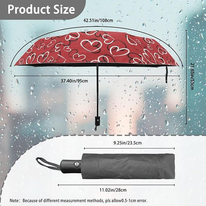 Umbrellas for Rain Lightweight Travel Umbrella 42" Canopy UV Protection Sun Umbrella Windproof Compact Umbrellas