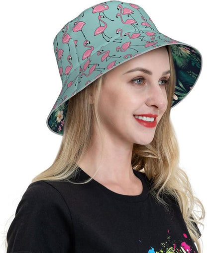 Hat Reversible Fisherman Hats Double Sided Wearing for Women Men Boys Girls