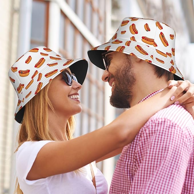 Bucket Hat for Women Men, Summer Print Hat Travel Packable Sun Cap Outdoor Hat for Women and Men