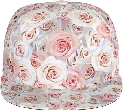 Rose Baseball Cap Adjustable Flower Baseball Caps Womens Hat Rose Flower Baseball Hats for Women Outdoor