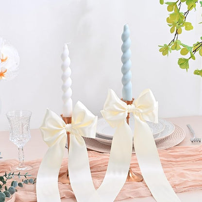 Double Face Ivory Satin Ribbon 2 inch X 25 Yards Polyester Ivory Ribbon for Gift Wrapping Very Suitable for Weddings Party Hair Bow Invitation Decorations and More