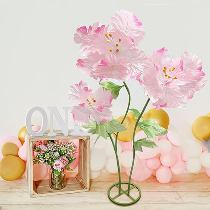 Giant Paper Flowers for Decoration, Elegant Huge Artificial Flower Big Decorative Handcrafted Wedding Banquet Background Party Baby Shower Photography Props Shop Window Display Home Decor, Light Pink