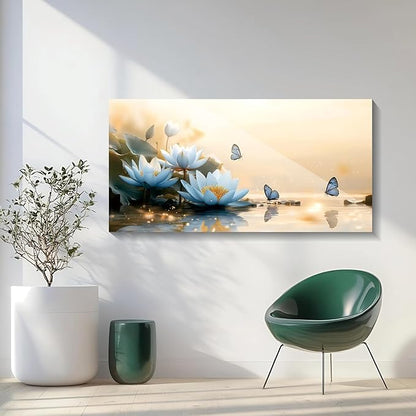 Iallbin Zen Stone Wall Art & Zen Wall Decor, sense of peace and natural beauty -for Yoga Meditation Room, Spa & Bathroom, Soft Hazy Dawn Art Deco Style, Ready to Hang, 58x29 Inches