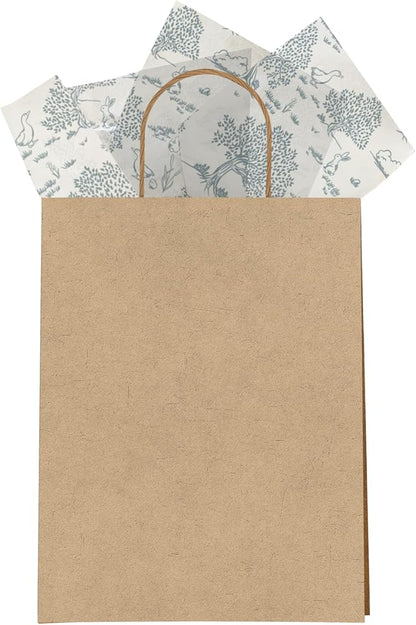 Pro Supply Global Blue Toile Printed Tissue Paper for Gift Bags or Boxes and Wrapping - Bulk Decorative Art Tissue Paper for Packaging and Gifting | 24 Sheets 20" x 30"