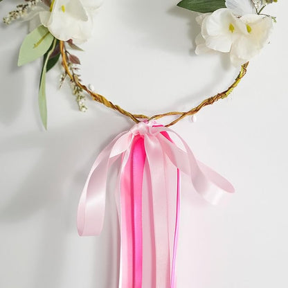 HUIHUANG Pink Ribbon Pack Satin Ribbon Assortment 5 Colors Double Face Valentine's Day Ribbon for Gift Wrapping Wedding Decor Baby Shower Decor, 3/8" X 10 Yard Each Total 50 Yds Per Package