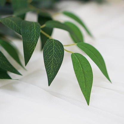 40pcs Italian Ruscus Greenery 68cm Artificial Greenery Stems Leaf Greenery Garland for Wedding Arch Flowers Centerpieces Balloon Arch Home Decor