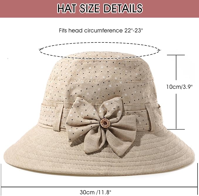 Glamorstar Cloche Hats for Women Vintage Bowler Hat Floral Fedora Bucket Hats
