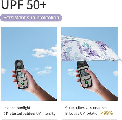 Color Coated Sun Umbrella UV Protection Compact Folding Windproof Parasols Travel Auto Open Close Shade Blocking UV