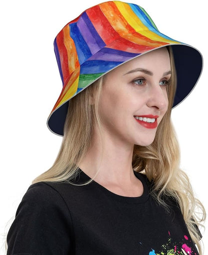 Bucket Hat Double-Side-Wear Reversible Sun Hat Beach Travel Hiking for Women Men
