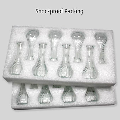 Glass Bud Vases in Bulk Set of 16, Small Glass Vases for Flowers， Mini Clear Bud Vases for Centerpieces Vintage Vases for Wedding Home Table Decorations