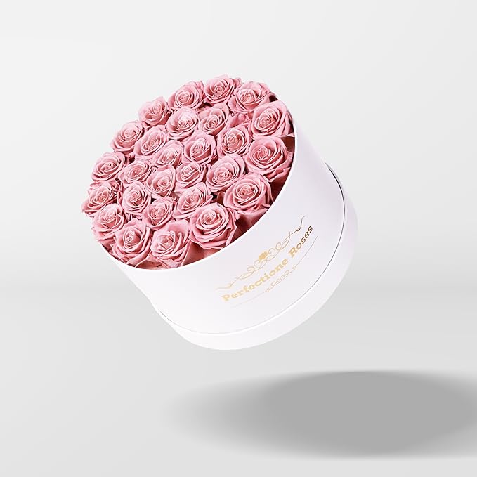 Perfectione Roses 27 Roses in a Box, Mothers Day Rose, Preserved Flowers for Her, Flowers for Delivery Birthday Gifts for Women (Dusty Rose)