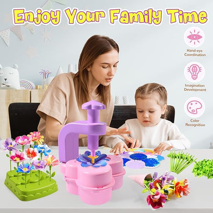 GPPNKC Flower Bouquet Craft Kit Flowers Market Toy Educational Toys Fun DIY Activity Set Christmas Birthday Gift for 4 5 6 7 8+ Year Old Girls and Boys
