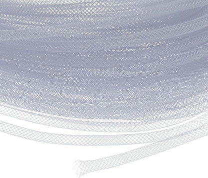 Mesh Tube Ribbon 45 Yards, 4mm Elastic Fabric Ribbons Mesh Tubing for Crafts/Gift Wrapping/Flower Bouquets/Wedding/Birthday/Holiday/Wreaths Christmas/Decoration[Taupe Gray]
