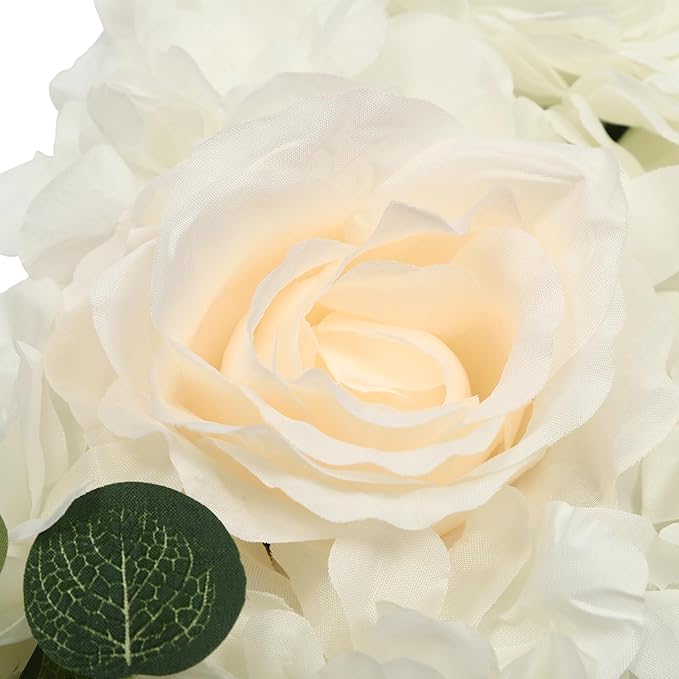 Gdrasuya10 12PCS Artificial Flower Wall Panel Wedding Backdrop Event Party Photography Flower Wall Background Realistic Flower Wall Backdrop Faux Floral Wall Decor
