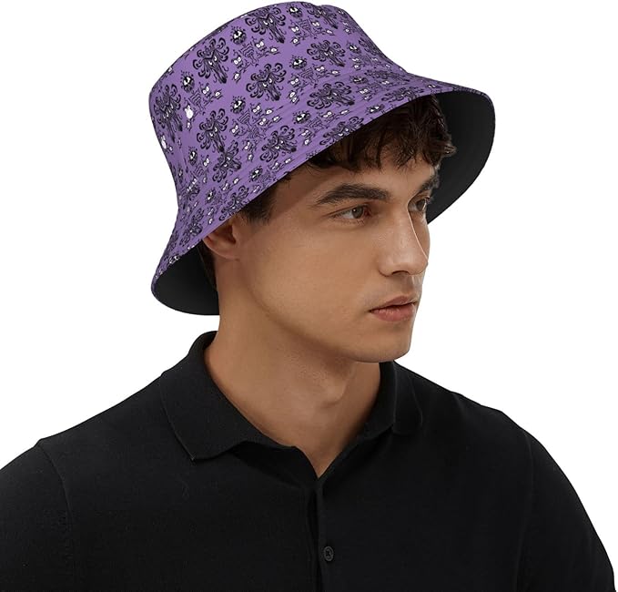 Mushrooms Skulls Cool Bucket Hat Beach Sun Hat Beach Fishing Hat for Men Women