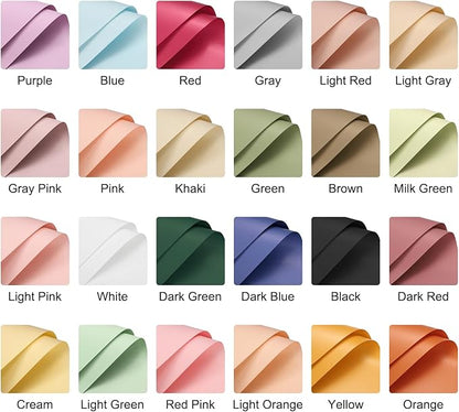 MECCANIXITY 20 Pcs Flower Wrapping Paper 22.8x22.8 Inch Waterproof Florists Wrapping Paper for Florist Bouquet Supplies, DIY Crafts, Gift/Gift Box Packaging Khaki