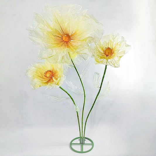 Giant Flower for Decoration, 70.87 inch Handmade Adjustable Artificial Organza Floral Decor for Wedding Birthday Baby Shower Christmas Party Backdrop Home Office Hotel Shop Window Display Props