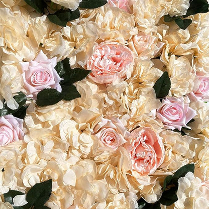 12PCS Artificial Flower Panels, Wedding Flower Panels Banquet Flowers Board, Flower Backdrop Wall for Photo Party Wedding Background Decor