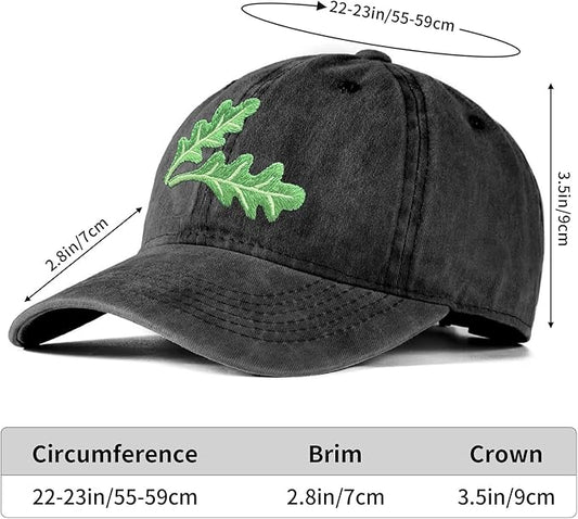Cute Flower Hat, Elegant Floral Embroidered Adjustable Baseball Cap for Men Women, Gifts for Flower Lovers, Black