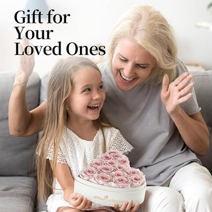 Flower, Forever Roses in A Box, Fresh Flowers, Birthday Gifts for Her, Women, Mom, Girlfriend, Wife, Grandma,Cream Forever Roses