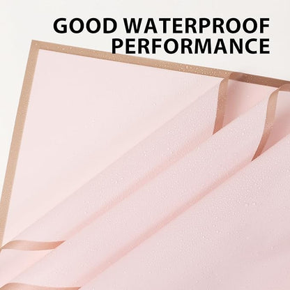 FUHITIM 20 Sheets Flower Wrapping Paper - Waterproof Floral Bouquet Packaging Paper for DIY Crafts，Florist Supplies Packaging Paper for Wedding Birthday Gift(Pink)