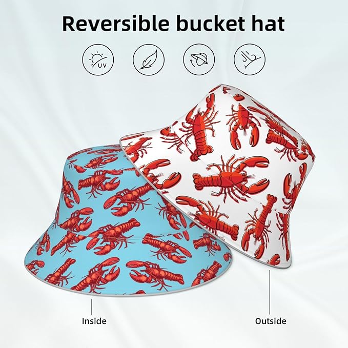Hat Reversible Fisherman Hats Double Sided Wearing for Women Men Boys Girls