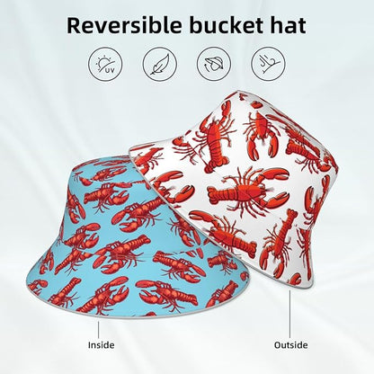 Hat Reversible Fisherman Hats Double Sided Wearing for Women Men Boys Girls