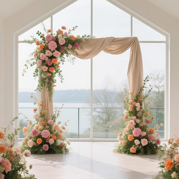 8.2FT White Metal Wedding Arches for Ceremony Square Balloon Arch Stand Rectangular Backdrop Stand for Anniversary Birthday Party Bridal Shower Home Indoor Outdoor Decoration