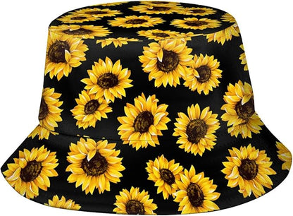 Bucket Hat for Women Men, Summer Print Hat Travel Packable Sun Cap Outdoor Hat for Women and Men