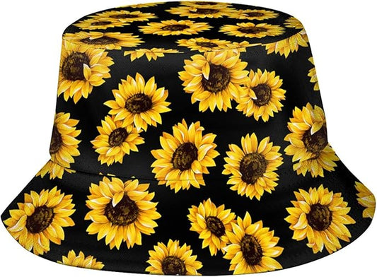 Bucket Hat for Women Men, Summer Print Hat Travel Packable Sun Cap Outdoor Hat for Women and Men