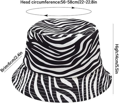 Malaxlx Unisex Bucket Hat Beach Sun Hat Aesthetic Fishing Hat for Men Women Teens, Reversible Double-Side-Wear