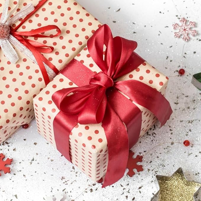 3" x 25 Yards Satin Ribbon, Light Purple Silk Ribbon Ideal for Gift Wrapping, Floral Bouquets, Crafts, Wedding Party Decorations, Christmas and Sewing Projects