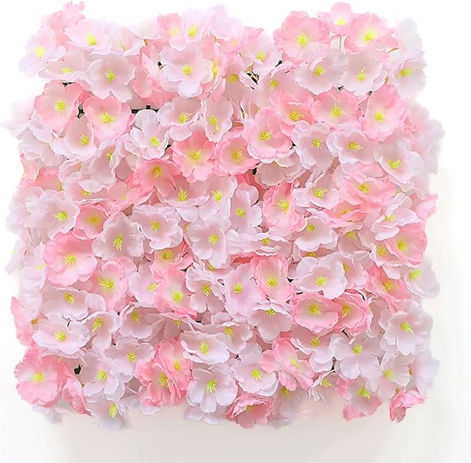 Flower Wall Backdrop, 12PCS 10.6"-15.7" Artificial Flower Wall Panel with Various Styles, 3D Floral Wall Decor for Wedding Photo Background Festive Party Home Decoration (G-F002, 10.6*10.6in)