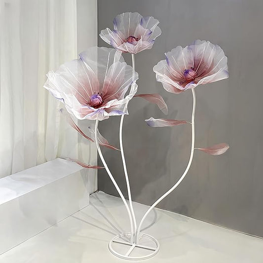 Giant Flowers for Decoration, 5.58 ft Big Artificial Organza Flower for Wedding Reception Birthday Christmas Party Backdrop Decor Photography Props Shop Window Display, Grape