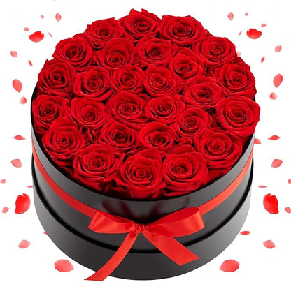 VEVOR Forever Flowers, 27 Preserved Roses in a Box, Eternal Flowers Immortal Bouquet Birthday Present for Delivery Prime Women Her Wife Mothers, Anniversary, Valentine's Day,Christmas, Red