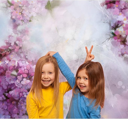 Abstract Watercolor Painting Pink Apricot Tree Flower Backdrop Soft Colorful Blur Style with Bokeh Spring Floral Seasonal Nature Photography Background Grunge Paper Background Decor Vinyl 10x6.5ft