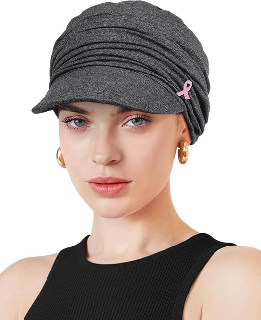 Chemo Headwear Viscose Newsboy Cap for Women Fall and Winter Hats