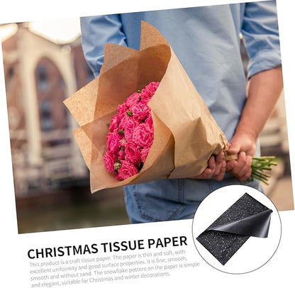 GALPADA 10Pcs Metallic Dot Pattern Flower Wrapping Paper for DIY Bouquets and Packaging Floral Paper for Christmas Birthday Wedding Crafts and Seasonal Presents