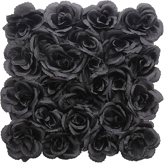 Flower Wall Backdrop, 12PCS 10.6"-15.7" Artificial Flower Wall Panel with Various Styles, 3D Floral Wall Decor for Wedding Photo Background Festive Party Home Decoration (J001, 11.8 * 11.8in)