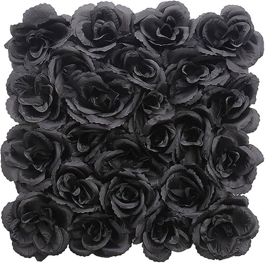 Flower Wall Backdrop, 12PCS 10.6"-15.7" Artificial Flower Wall Panel with Various Styles, 3D Floral Wall Decor for Wedding Photo Background Festive Party Home Decoration (J001, 11.8 * 11.8in)