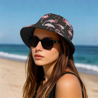 Bucket Hat for Women Men Unisex Sun Cap Packable Outdoor Fisherman Hat Headwear,Reversible Double-Side-Wear
