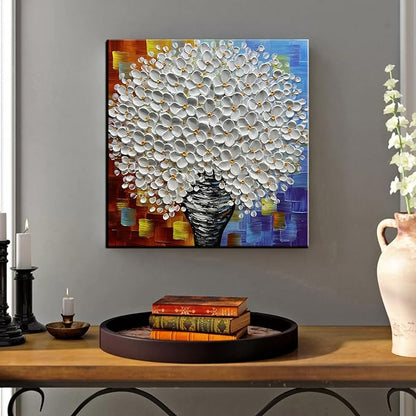 YaSheng Art- 3D Thick Canvas Wall Art Hand-Painted Minimalism Abstract Artwork Oil Painting Home Decorations Modern bedroom Wall Art Ready to Hang