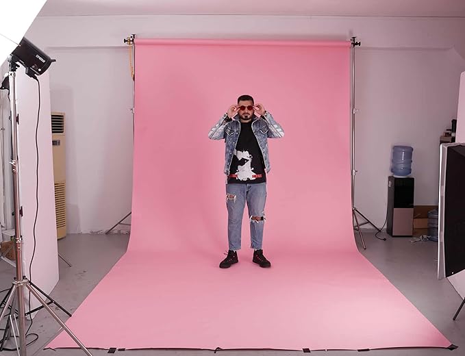 Huamei Seamless Photography Background Paper, Photo Backdrop Paper (8.9x36 Feet, #17 Carnation Pink)