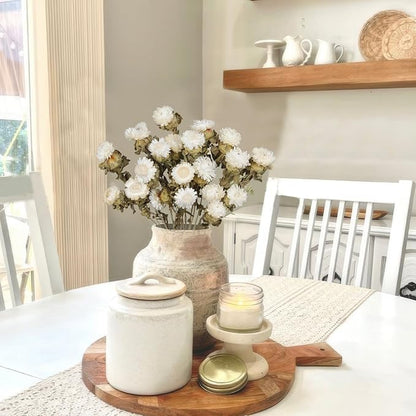 20 Pcs Dried Daisy Flower Bouquet Natural Dried Gerber Daisies Flowers Bundles Real Dried Flowers Mums Chrysanthemum Floral Arrangements for Wedding Party Table Centerpiece Decor Farmhouse