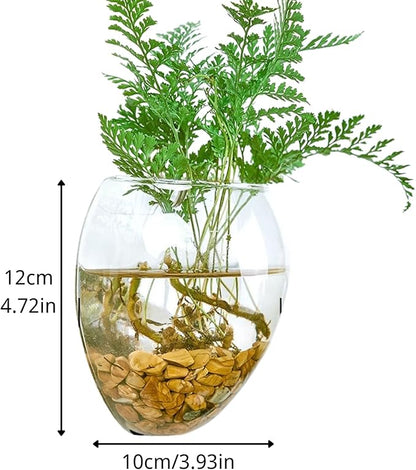 Transparent Acrylic Mouse-Shaped Wall Vase, Modern Minimalist Wall-Mounted Planter for Flowers or Hydroponic Plants, Decorative Hanging Vase for Living Room or Office