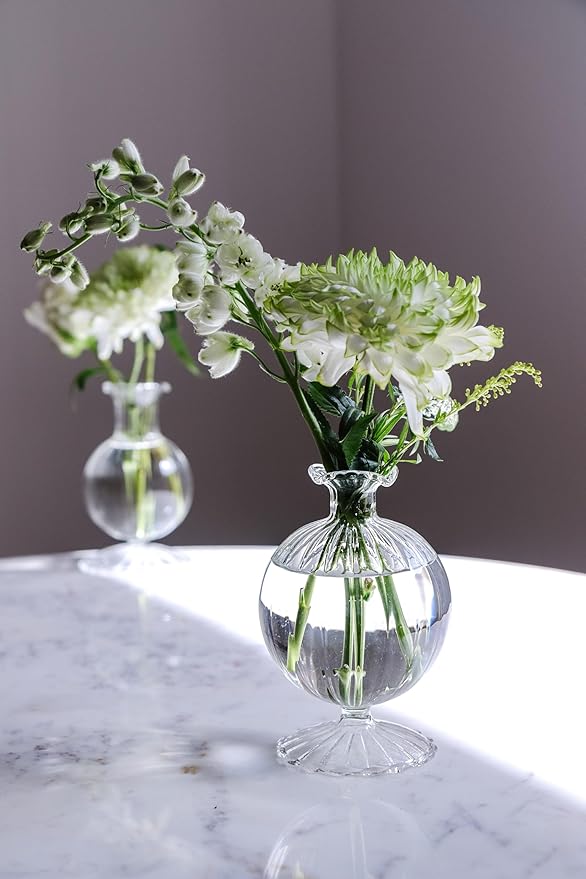 Glass Cambridge Louise 5" Bud Vase Set of 2 (Clear)